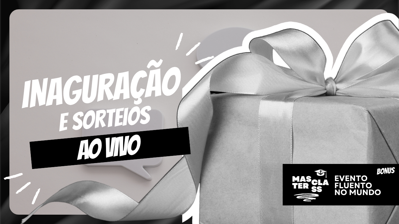 Lançamento e sorteio de materiais exclusivos